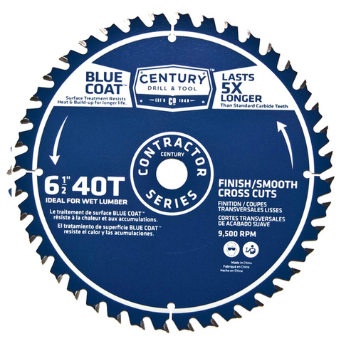 Century Tools 6-1/2" 40T Thin KERF Combination Circular Saw Blade