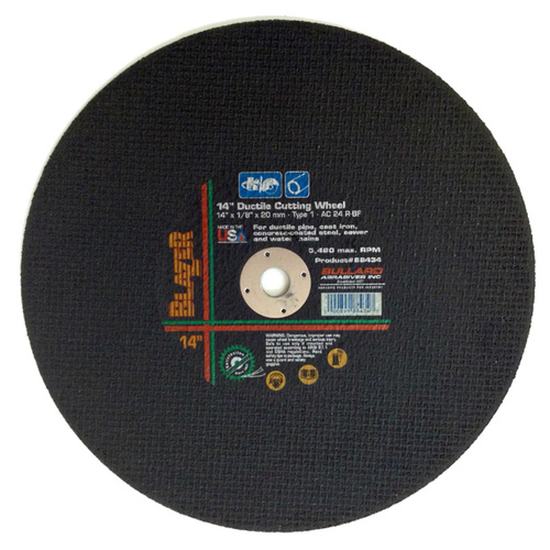 Bullard Abrasives Inc 88434 Cutoff Wheel Ductile Blade - 14" X 1/8" X 20mm