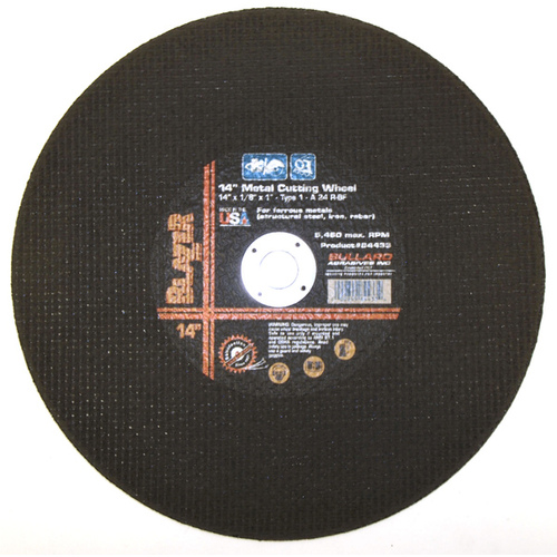 Bullard Abrasives Inc 84433 Metal Cutoff Wheel - 14" X 1/8" X 1"