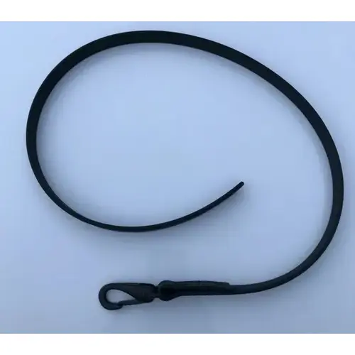 Black Leather Lead Strap with Black Clip