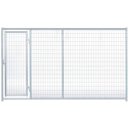 Dog Kennel Side Panel with Single Entrance Door 10ft Pre-Galvanized Wire