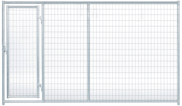 dog&co 　POINT-H Outdoor Galvanized Steel Dog Fence with Cover 13' x 13' x