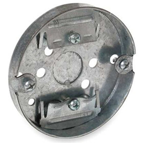 Pancake Switch Box Steel 1/2" Deep with Clamp