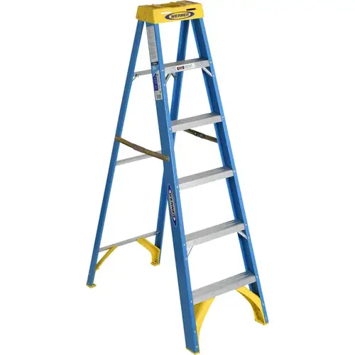 WERNER LADDER 37200913 6 ft Fiberglass Stepladder Type I