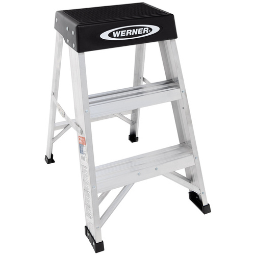 WERNER LADDER 150B Step Stool Type IA 2-ft Aluminum