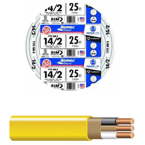 Romex SIMpull NM-B Copper Cable 14-Gauge 2-Conductor 25ft