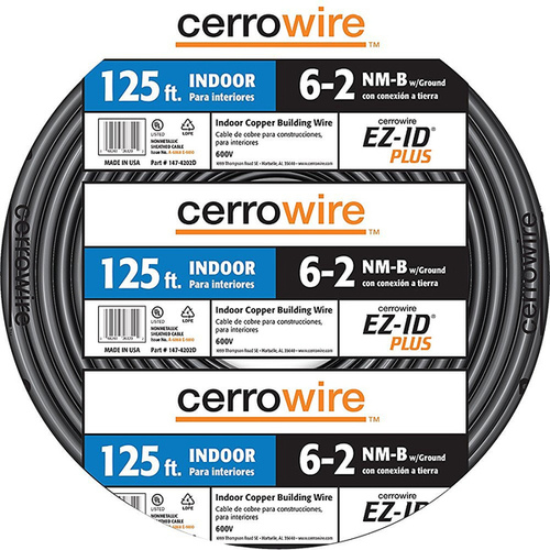 Cerro Electrical Products 147-4202D Marmon Home Improvement Product 125' 6-2 Romex Cable