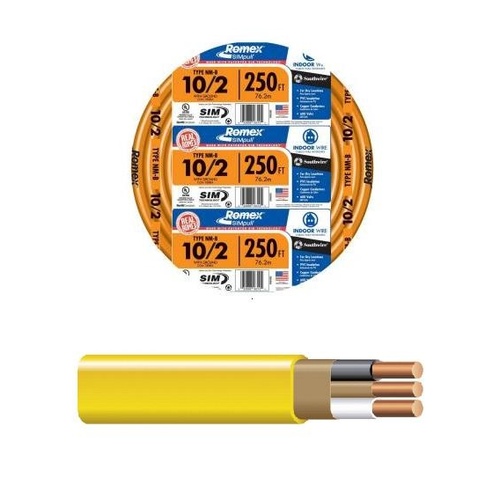 Cerro Electrical Products 28829055 Romex SIMpull NM-B Copper Cable 10-Gauge 2-Conductor 250ft