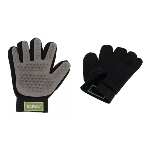 COASTAL PET PRODUCTS, INC. W527 Grooming Glove One Size - Black & Gray