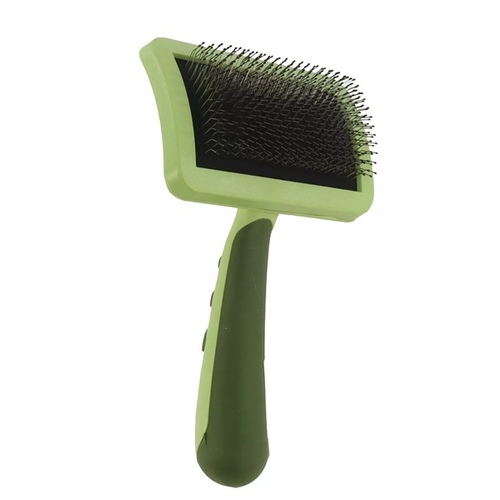 Curved Firm Slicker Dog Brush - Medium 6.75 in x 4.25 in