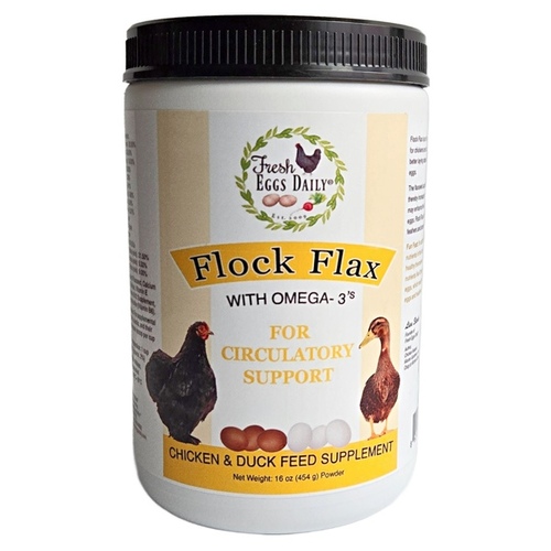 Fresh Eggs Daily FLAX-16 Flock Flax with Omega-3 - 1 pound/16 ounces