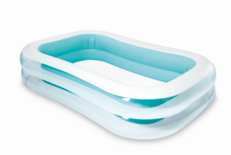 Intex 56483EP Family Pool, Rectangular, 198 gal Capacity, Vinyl Multicolored