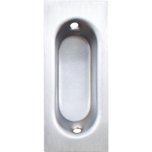 Rectangular Flush Pull - Satin Chrome