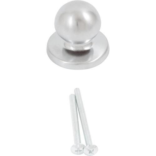 1-1/4" Round Bi-Fold Knob with Backplate -Satin Chrome