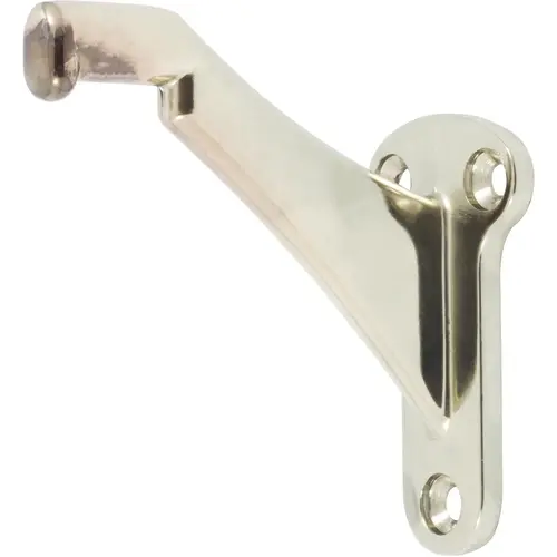 Heavy-Duty Handrail Bracket - Polished Brass