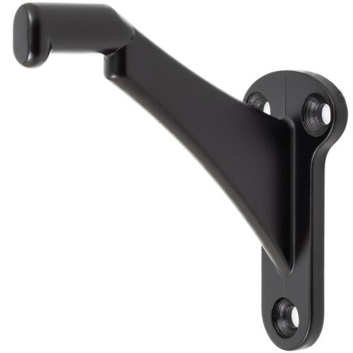 Heavy-Duty Aluminum Handrail Bracket - Matte Black