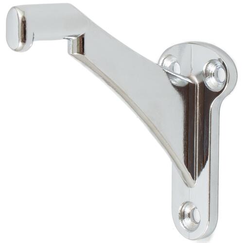 Heavy-Duty Aluminum Handrail Bracket - Polished Chrome