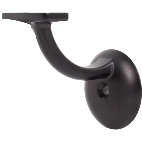 Heavy-Duty Round Handrail Bracket - Matte Black