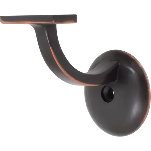 Heavy-Duty Round Aluminum Handrail Bracket - Vintage Bronze