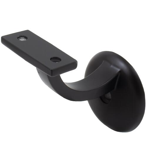 Heavy-Duty Round Aluminum Handrail Bracket -Matte Black