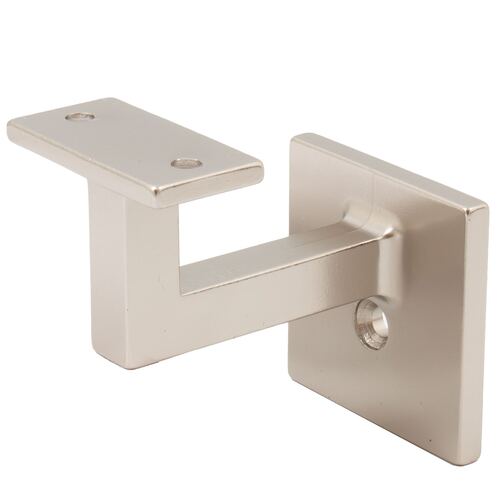 Contemporary Square Handrail Bracket - Satin Nickel