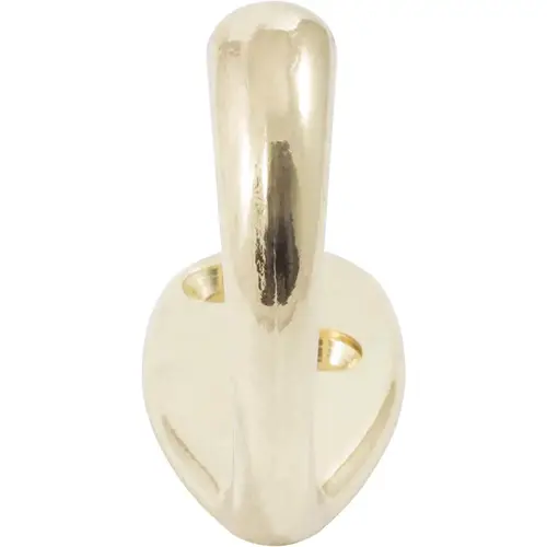 Single Robe Hook - Polished Brass