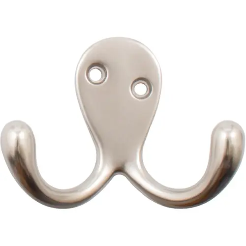 Double Robe Hook - Satin Nickel