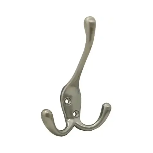 Triple Robe Hook - Satin Nickel