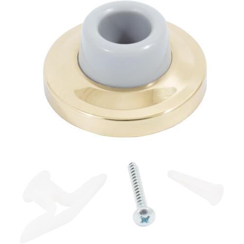 2-1/4" Concave Wall Stop - Polished Brass