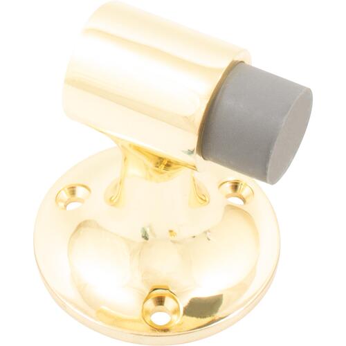 3" Heavy-Duty Floor Stop - Polished Brass