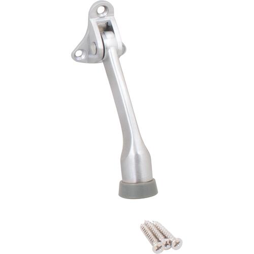 4" Kick-Down Door Stop - Satin Chrome