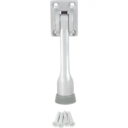 4" Heavy-Duty Kick-Down Door Stop - Satin Chrome