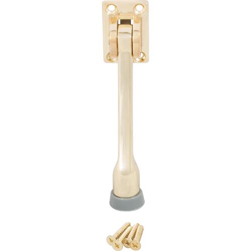 5" Heavy-Duty Kick-Down Door Stop - Polished Brass