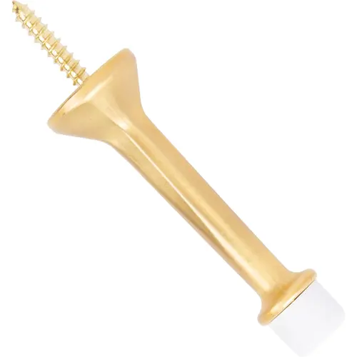 3" Heavy-Duty Solid Door Stop - Satin Brass