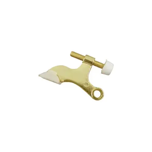 Hinge Pin Stop with Foot - Polished Brass