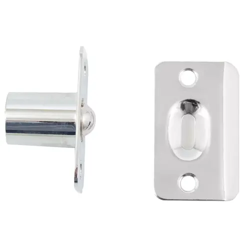 Single Adjust Ball Catch with Round Corners - Polished Chrome