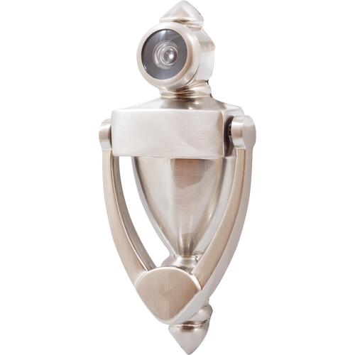 5.5" Door Knocker w/ 180D Viewer - Satin Nickel