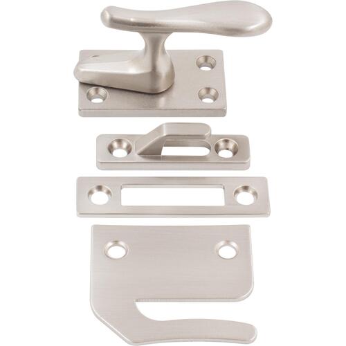 Casement Latch with 3 Strikes - Satin Nickel