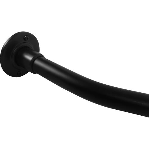 Essential 5' Curved Shower Rod - Matte Black