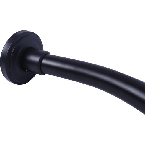 Charlotte 5' Curved Shower Rod - Dark Bronze