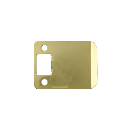 2-1/4" x 2-1/2" (3" OAL) RC Extended Lip Strike - Polished Brass