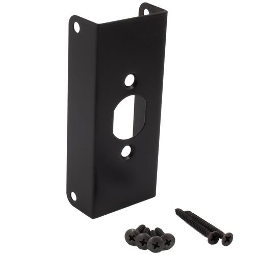 Stone Harbor Hardware 50140-19 4-1/2" x 1-3/4" Door Reinforcer - Matte Black