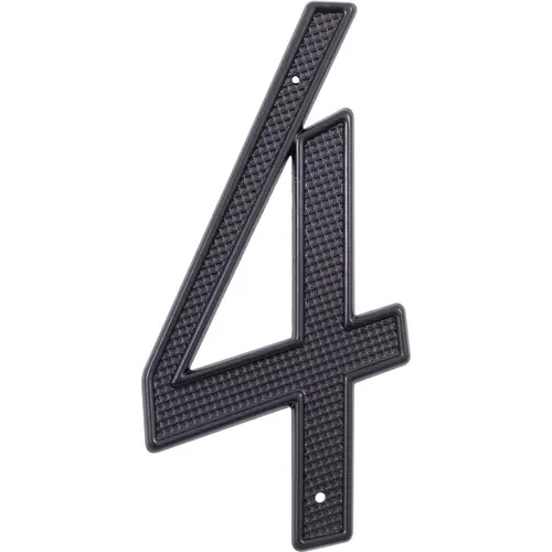 4" Traditional House Number 4 - Black