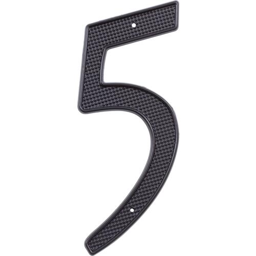 4" Traditional House Number 5 - Black