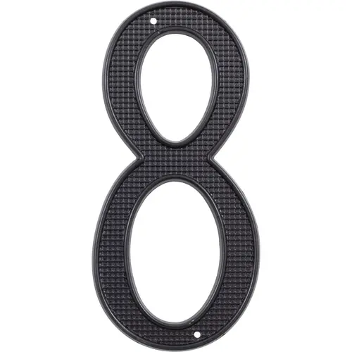 4" Traditional House Number 8 - Black