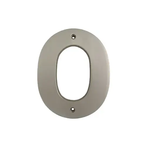 5" Contemporary House Number 0 - Satin Nickel