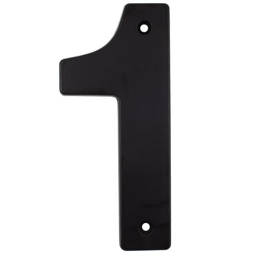 5" Contemporary House Number 1 - Matte Black