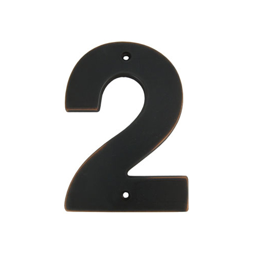 5" Contemporary House Number 2 - Vintage Bronze