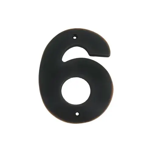 5" Contemporary House Number 6 - Vintage Bronze