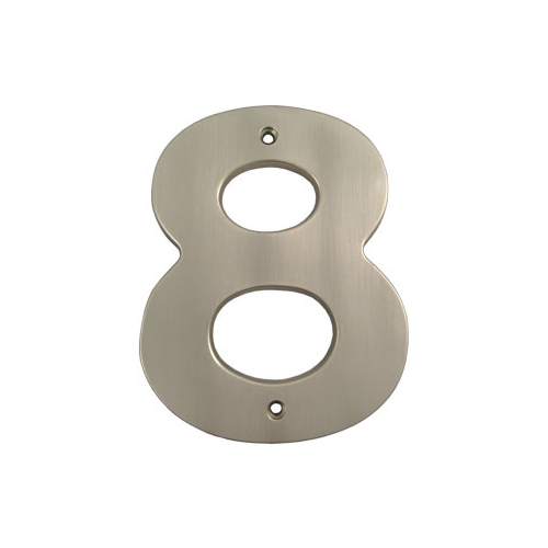 5" Contemporary House Number 8 - Satin Nickel